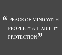 Peace of mind with property & liability protection